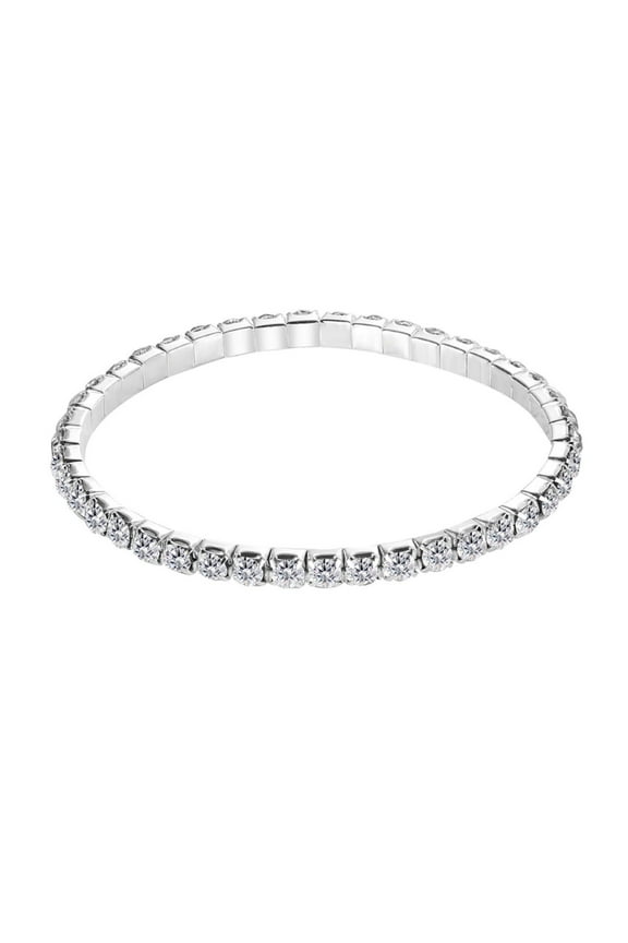 Moissanite Tennis Bracelet Alloy Imitation Diamond Tennis Bracelet Round Cut Moissanite Bracelet for Women Men Valentine's Day Gift