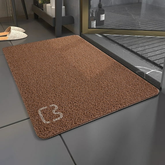 PONPRNGY Plastic Bathroom Rugs Mat 31x15, Ultra Thin Non Slip Bath Mat Small Quick Dry Absorbent Bath Mat for Bathroom Floor