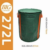 PONPRNGY Reusable Yard Waste Bags with Lid and Handle Collapsible Extra Large Lawn Bag Holder Heavy Duty Leaf Bins Garden Container for Garbage Outdoor Clean Up Debris Leaves Grass