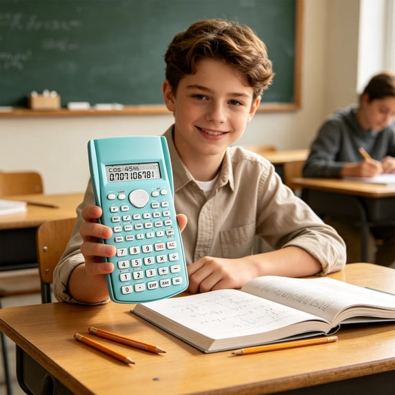 PONPRNGY Scientific Calculators, Large Screen Display Functions Scientific Calculators, Math Algebra Fraction Calculator for office