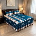 thumbnail image 1 of PONPRNGY Set of 3 Ruffle Farmhouse Skirt Bedspread Set for Home, 59x78 inch, Includes 2 Pillowcases, 1 of 9