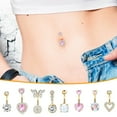 thumbnail image 1 of PONPRNGY Set of 8 Belly Button Rings Belly Piercing Jewelry Navel Rings Surgical Steel Belly Rings, 1 of 6