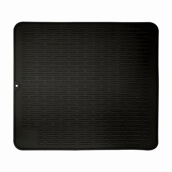 PONPRNGY Silicone Dish Drying Mat, Non-Slip Easy Clean Sink Mat Large Heat-resistant Dish Drainer Mat for Kitchen Counter, Sink, Refrigerator or Drawer liner