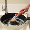 thumbnail image 1 of PONPRNGY Soap Dispensing Dish Brush with Handle, Kitchen Scrub Brush for Dishes Pots Pans Sink Cleaning, 1 of 6