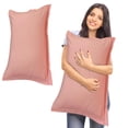 thumbnail image 1 of PONPRNGY Solid color Pillowcase Set Cotton Pillowcases 2 Pack - Lightweight & Breathable, 1 of 6