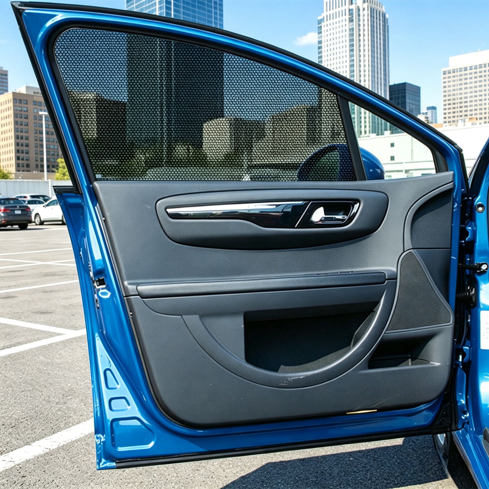 PONPRNGY Statics Cling Car Sun Shade Window Film for Side Windshield ...