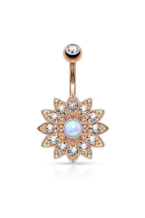 Surgical Steel Belly Button Rings, Clear Navel Rings, Belly Piercing Jewelry
