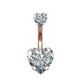thumbnail image 1 of PONPRNGY Surgical Steel Belly Button Rings, Clear Navel Rings, Belly Piercing Jewelry, 1 of 2