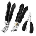 thumbnail image 1 of PONPRNGY Toenail Clippers for Seniors Ingrown Thick Toenails, Angled Head Toe Nail Clippers withcher, Slanted Toenail Clippers, Wide Opening Nail Cutter with Long Handle, 3PCS, 1 of 2