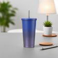 thumbnail image 1 of PONPRNGY Tumbler Double Wall Vacuum Insulated Travel Glitter Mug,Stainless Steel Tumblers with Lid and Straw, Powder Coated Coffee Cups for Woman, 1 of 6