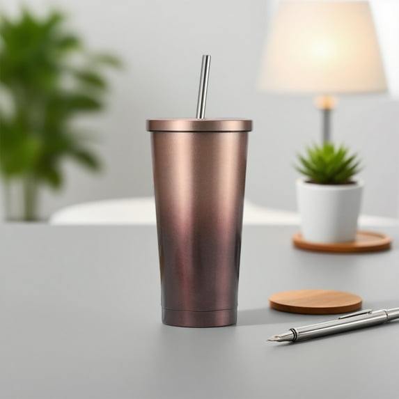 PONPRNGY Tumbler Double Wall Vacuum Insulated Travel Glitter Mug,Stainless Steel Tumblers with Lid and Straw, Powder Coated Coffee Cups for Woman