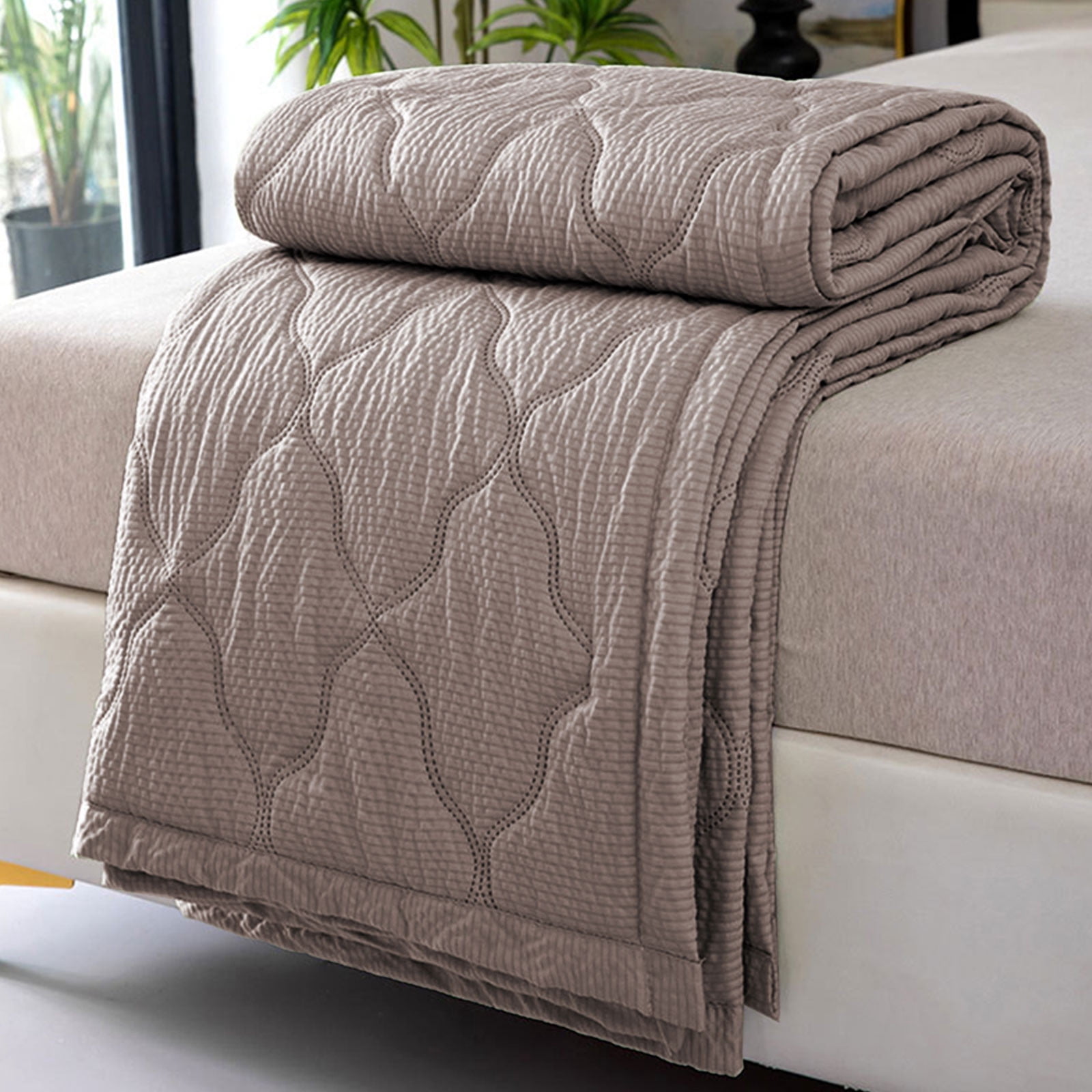 PONPRNGY Washable Cotton Quilt Queen Size Bedding, Lightweight Soft Air ...