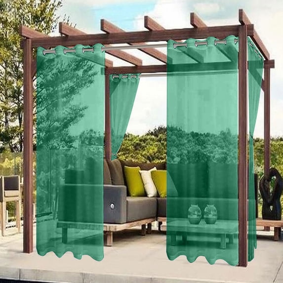 PONPRNGY Waterproof Indoor Outdoor Curtains for Patio-Privacy Sun Blocking Grommet Curtain Panel Weatherproof, UV Resistant Curtains for Gazebo, Front Porch, 52W x 84L Inch 1 Panel