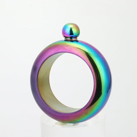 PONPRNGY Wine Flask Gift, NonRusty Stainless Steel Flask Bracelets for Whiskey