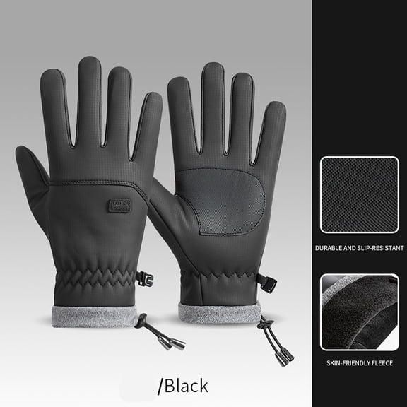 PONPRNGY Winter Cycling Gloves Cold Weather for Men Women Touchscreen Waterproof Windproof Hand Warm Thin Gloves for Running Driving Golf Winter Work Walking Ski Glove Liners