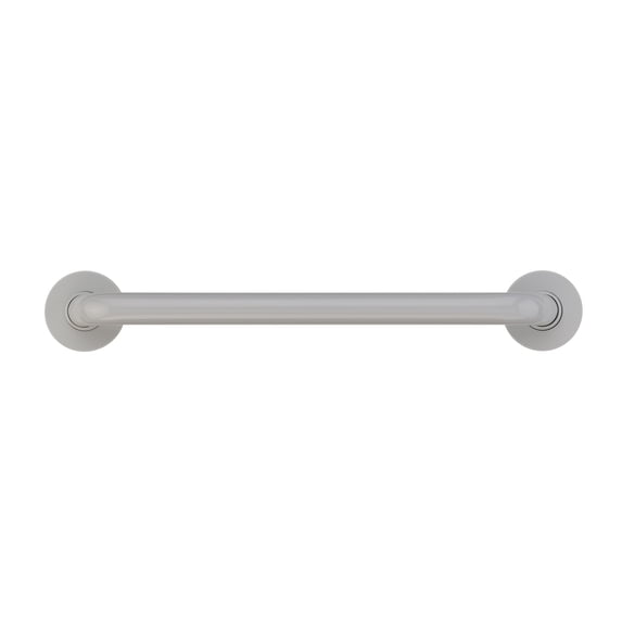 PONTE GIULIO Contractor Series Straight Vinyl Coated Grab Bar With Safety Grip and Cover Flange - 1 1/4" Diameter-Size:18"
