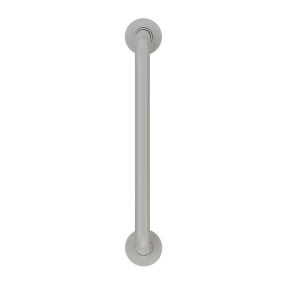 PONTE GIULIO Contractor Series Straight Vinyl Coated Grab Bar With Safety Grip and Cover Flange - 1 1/4" Diameter-Size:24"
