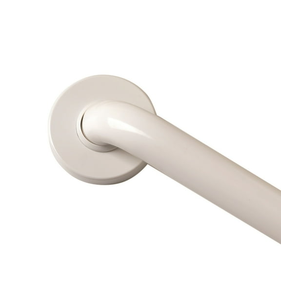 PONTE GIULIO Contractor Series Straight Vinyl Coated Grab Bar With Safety Grip and Cover Flange - 1 1/4" Diameter-Size:30"