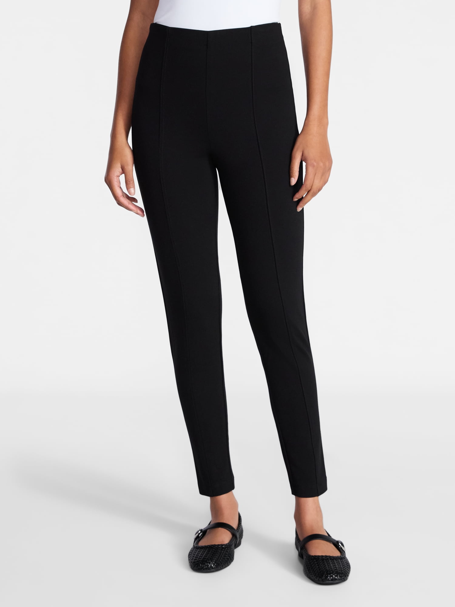 Time and Tru Women's Ponte Knit Skinny Pants, Sizes S-XXXL