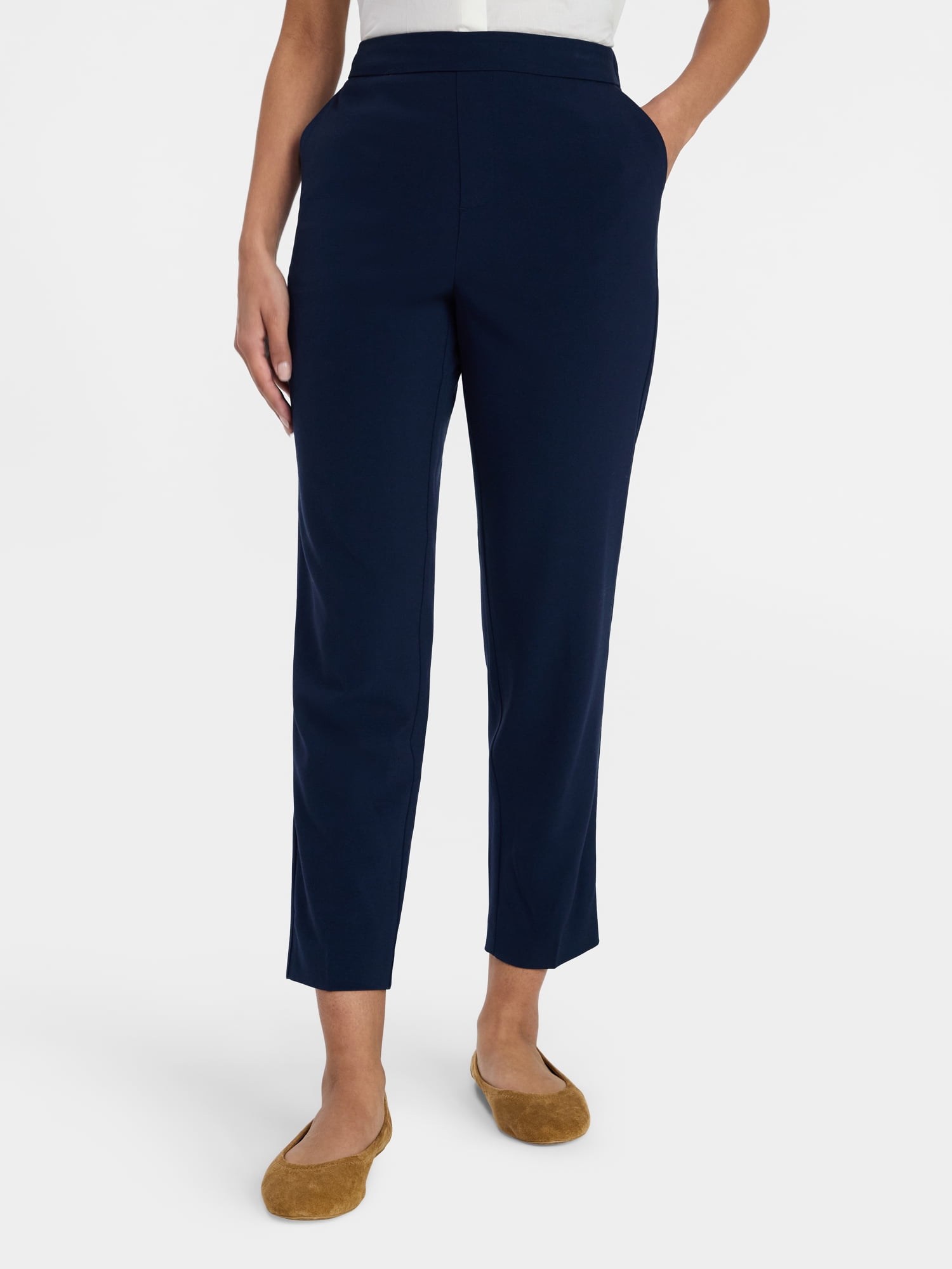 Time and Tru Women's Ponte Knit Skinny Pants, Sizes S-XXXL