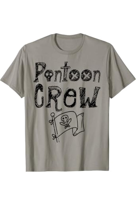 PONTOON CREW Pirate Style Pontoon Captain T-Shirt