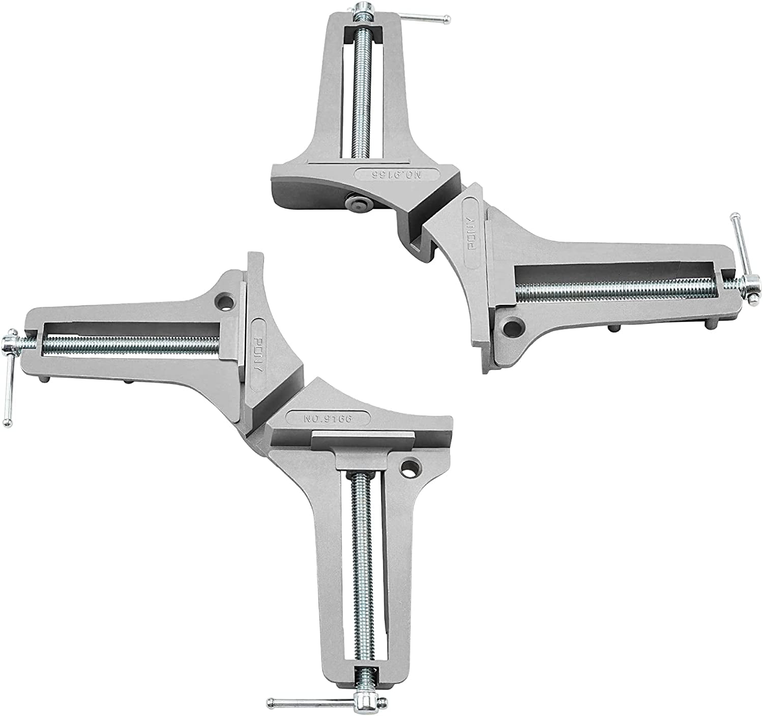 PONY 2Piece 90 Degree Corner Clamp Set, Featured with 3’’ Maximum