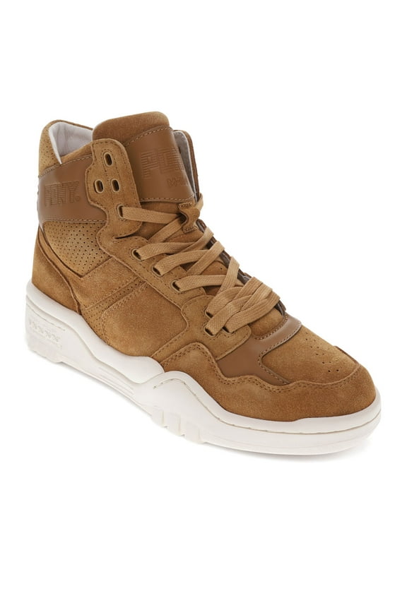 PONY Mens M110 Lux Genuine Leather and Suede Premium Lace Up Athletic Sneaker Shoe