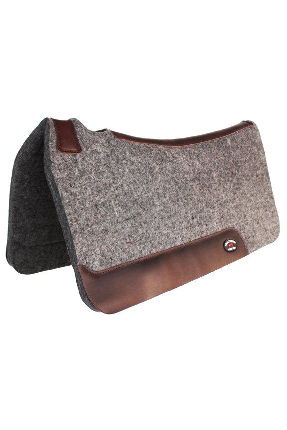 PONY Western Contoured Wool Felt Moisture Wicking Saddle Pad Grey 39RT06CGP