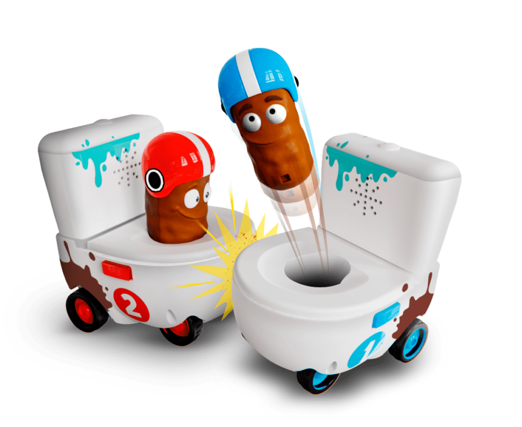 TigerHead Toys Poo Fighters Remote Control Toilet Racer Game - The Ultimate 2 Player Toilet Battle! for Kids Ages 5+