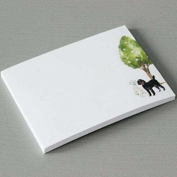 POODLES Sticky Notes - 4" x 3" 50 Sheets. Notepad, to Do List, Reminder Note. Gift for Dog Lovers.