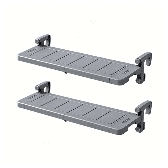 POOLHACKER 2 Pack Swim Up Bar for Above Ground Round Pools, Poolside Tables with Smart Fold, Weather Resistant, 50 lbs Each, Phantom Gray
