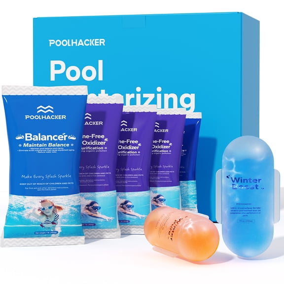 POOLHACKER 4-in-1 Pool Closing Kit for Above Ground & Inground Pools, Winterizing Treatment for Up to 30,000 Gallons