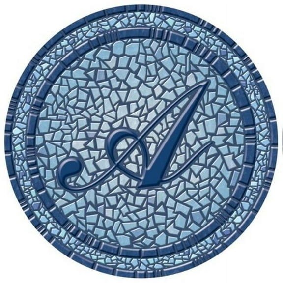 POOLSAIC™  29 in. dia. Monogram Mosaic Poolsaic Mat- A