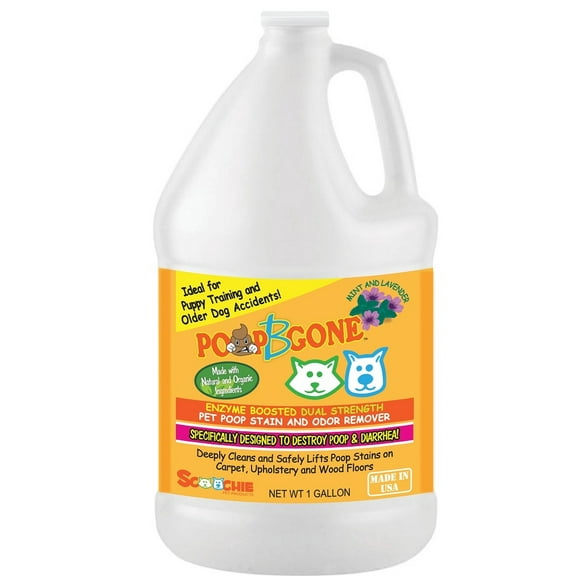 POOP B GONE STAIN AND ODOR REMOVER FOR CARPET AND UPHOLSTERY ONE GALLON