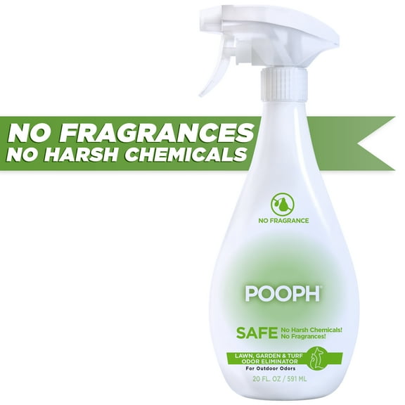 Pooph Lawn, Garden, & Turf Odor Eliminator Spray, 20 oz, Fragrance Free, No Harsh Chemicals