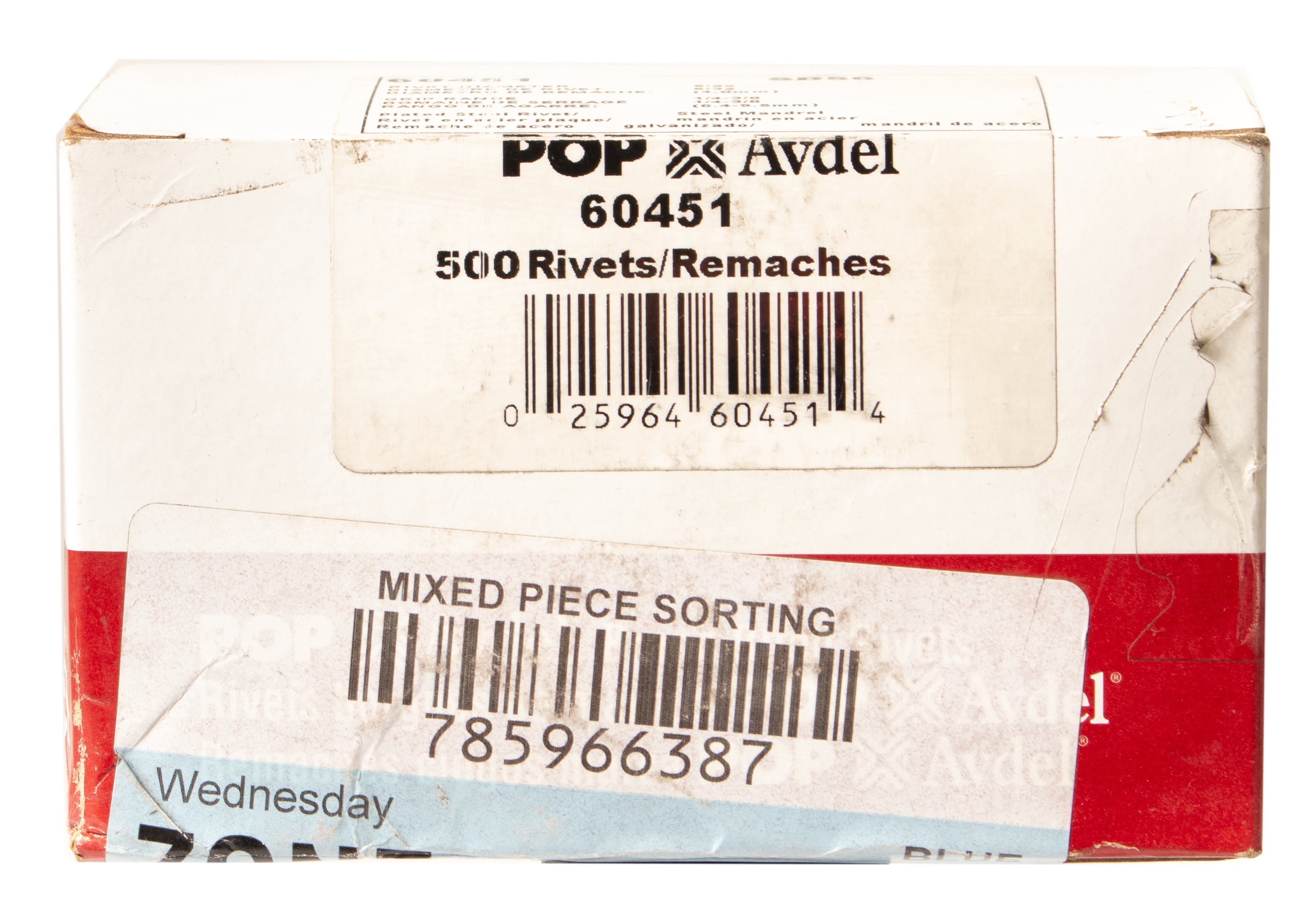 POP Avdel 60451 Blind Aluminum Rivet 5/32" Diameter 1/4"-3/8" Grip Range 500 pcs