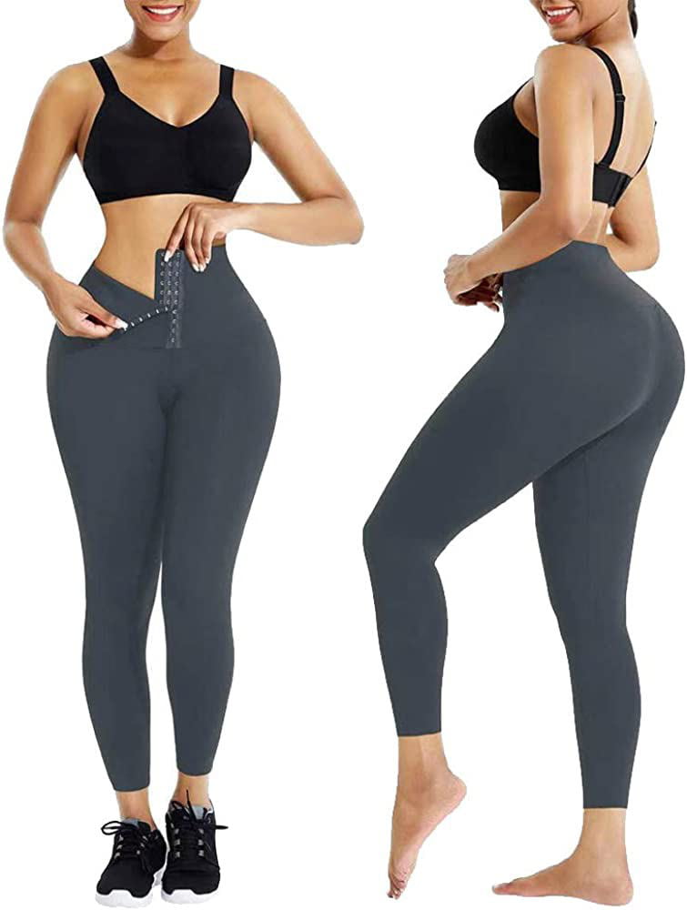 POP CLOSETS High Waisted Leggings for Women, Tummy Control Waist Trainer Compression  Yoga Pants
