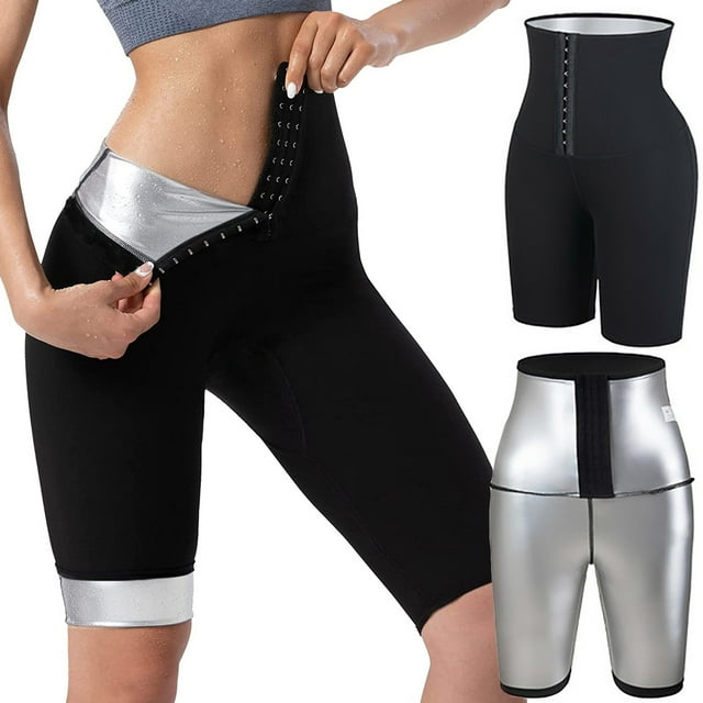 Weight Loss Pants Women's Sauna Sweat Shorts - High Waisted Compression Leggings For Workouts & Slimming High Waisted Workout Pants