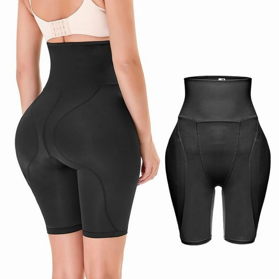 POP CLOSETS Hip Pads Shapewear Butt Lifting Panties Faja Body Shaper Bbl Shorts Tummy Control Padded Underwear For Women Black Womenswear