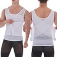 thumbnail image 1 of POP CLOSETS Men Body Shaper Slimming Vest Tummy Control Waist Trainer Tank Top Compression Shirt, 1 of 7
