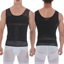 POP CLOSETS Men Body Shaper Slimming Vest Tummy Control Waist Trainer Tank Top Compression Shirt