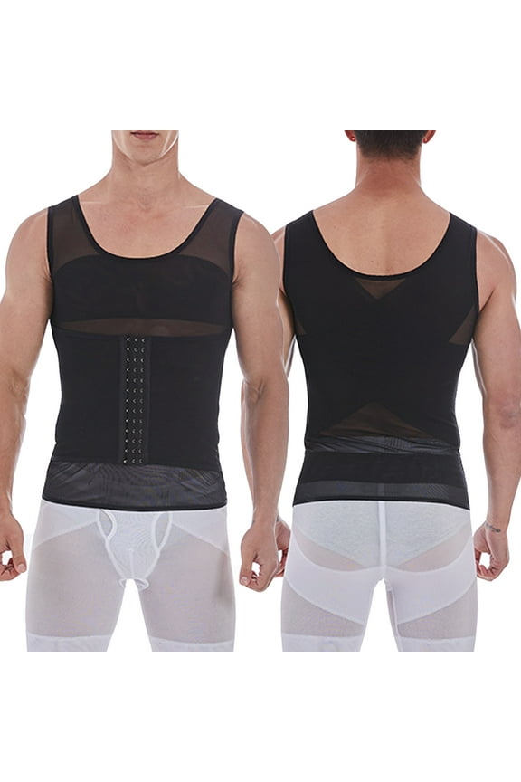 Men Body Shaper Slimming Vest Tummy Control Waist Trainer Tank Top Compression Shirt