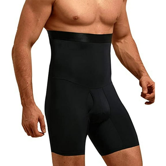POP CLOSETS Men Tummy Control Shorts High Waist Slimming Body Shaper Compression Workout Shapewear Belly Girdle Underwear Boxer Briefs