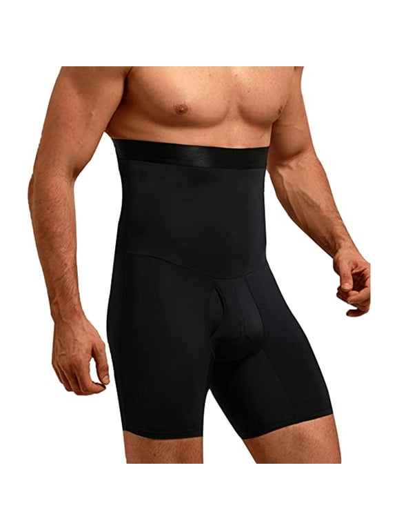 Men Tummy Control Shorts High Waist Slimming Body Shaper Compression Workout Shapewear Belly Girdle Underwear Boxer Briefs