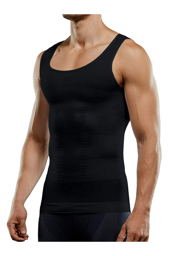 Men's Compression Tank Top Seamless Body Shaper Vest Shirt Shapewear Abs Abdomen Slimming Gymwear Undershirts