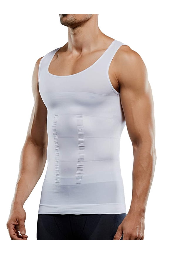 Men's Compression Tank Top Seamless Body Shaper Vest Shirt Shapewear Abs Abdomen Slimming Gymwear Undershirts
