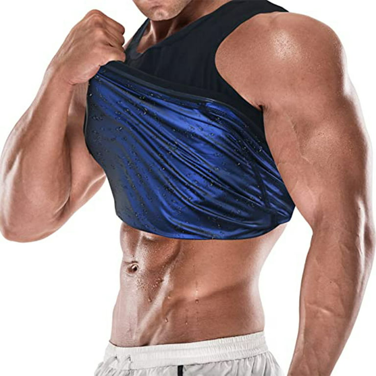 POP CLOSETS Sauna Sweat Vest for Men Athletic Vest CGTFY Gynecomastia  Compress Tank Top Men Slimming Body Shaper Vest 
