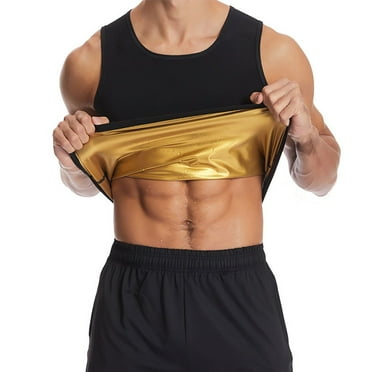 POP CLOSETS Sauna Sweat Vest for Men Heat Trapping Tank Top Compression Body Shaper Shirts