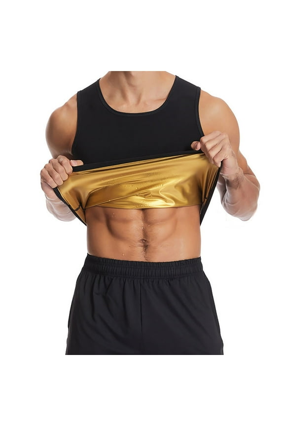 Sauna Sweat Vest for Men Heat Trapping Tank Top Compression Body Shaper Shirts
