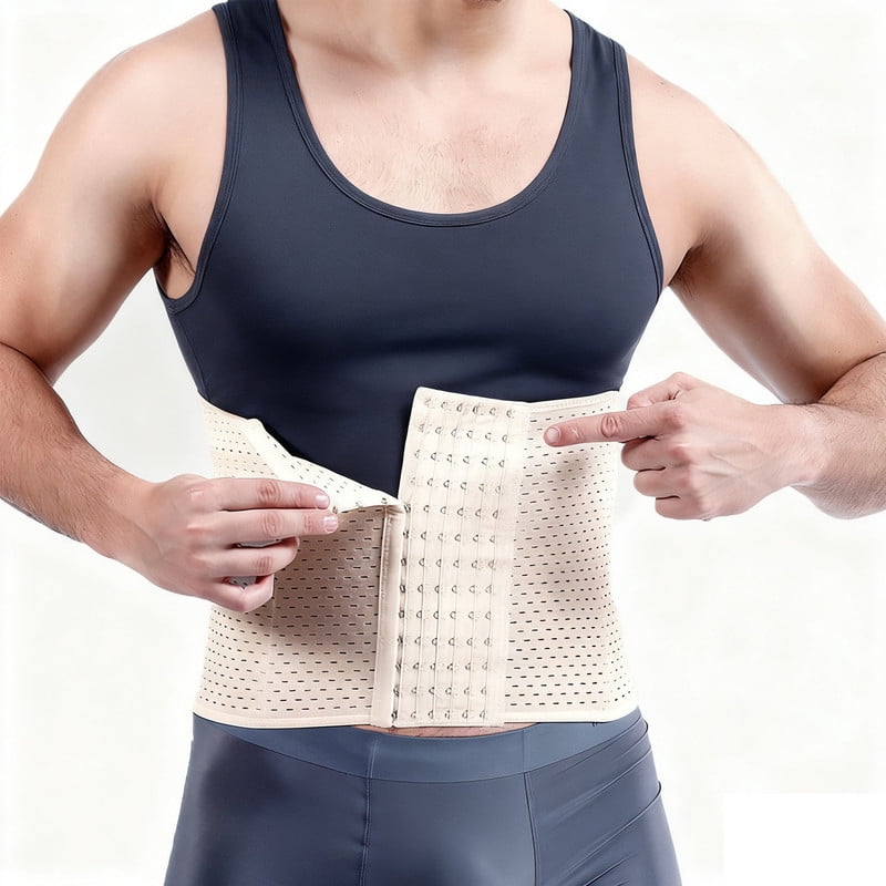 Waist Trainer for Men Lower Belly Tummy Control Body Shaper Stomach Band Workout Compression Belt Girdle Shapewear